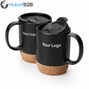 Black Ceramic Mug with Lid
